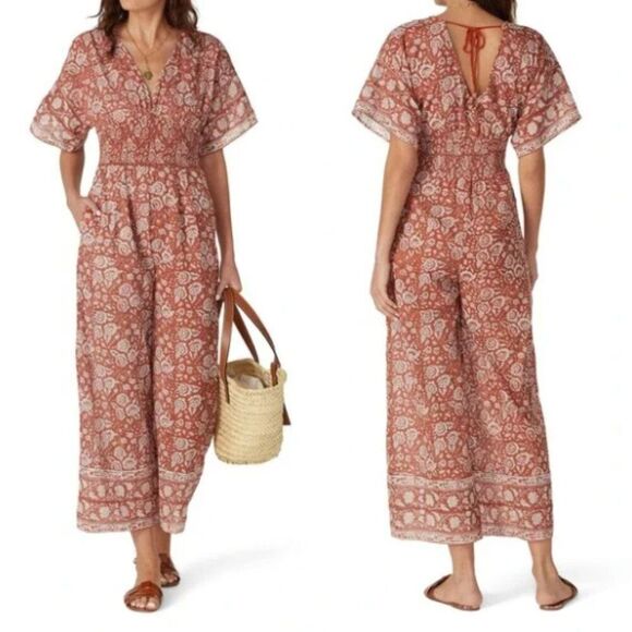 Cleobella Jess Boho Wide Leg Printed Jumpsuit - Picture 1 of 12
